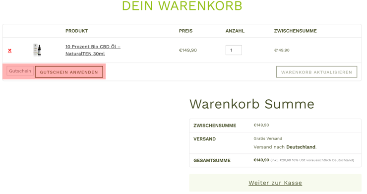 wie ist ein biobloom Gutscheincode einzulösen