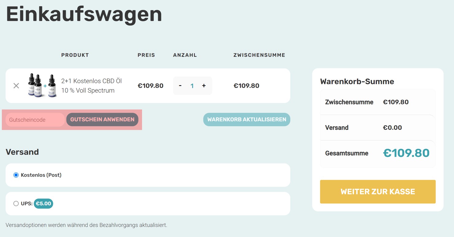 wie wird ein cannglory Gutscheincode eingeloest