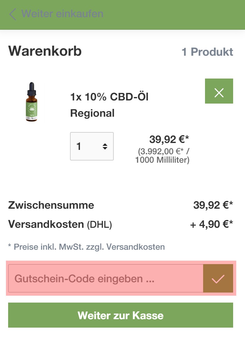 wie wird ein grünes gold Gutscheincode eingeloest