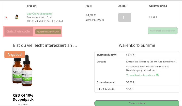 wo ist ein nutribrosia Gutscheincode einzulösen