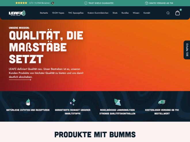 Screenshot des Shops