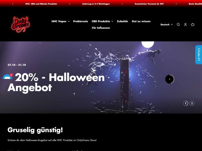 Screenshot des Shops