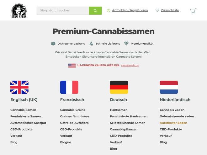 Screenshot des Shops