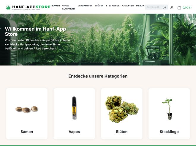 Screenshot des Shops