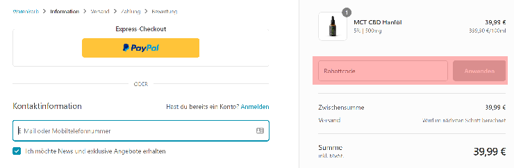 wie ist ein instahaze Gutscheincode einzulösen