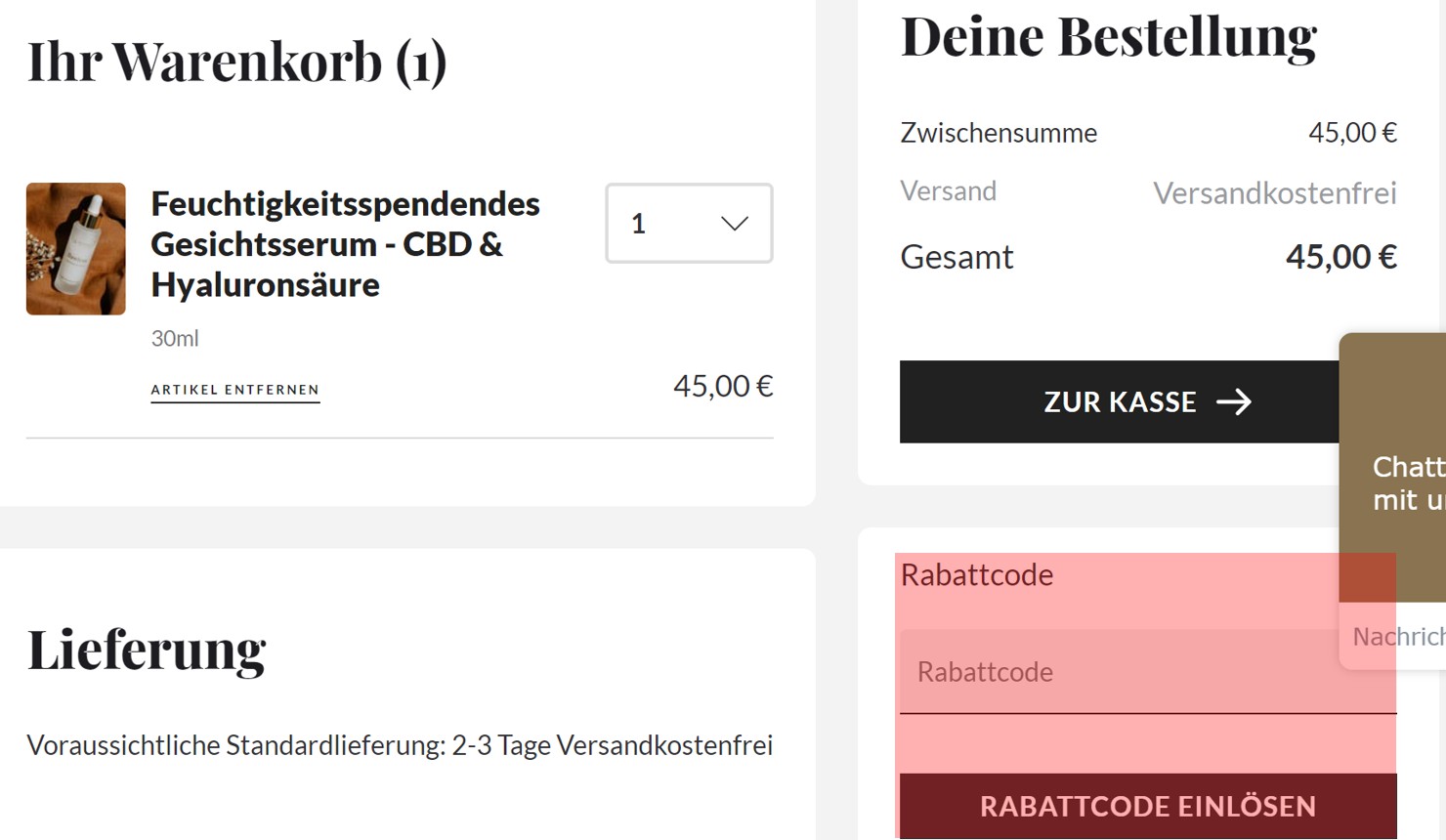 wie ist ein Nordic Cosmetics Gutscheincode einzulösen